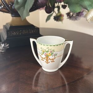 Floral Noritake delicate Porcelain sugar bowl with Dual Handles 🌸